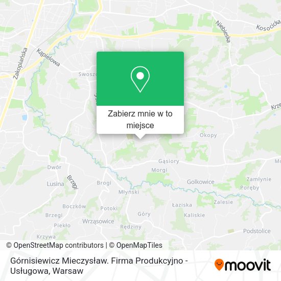 Mapa Górnisiewicz Mieczysław. Firma Produkcyjno - Usługowa