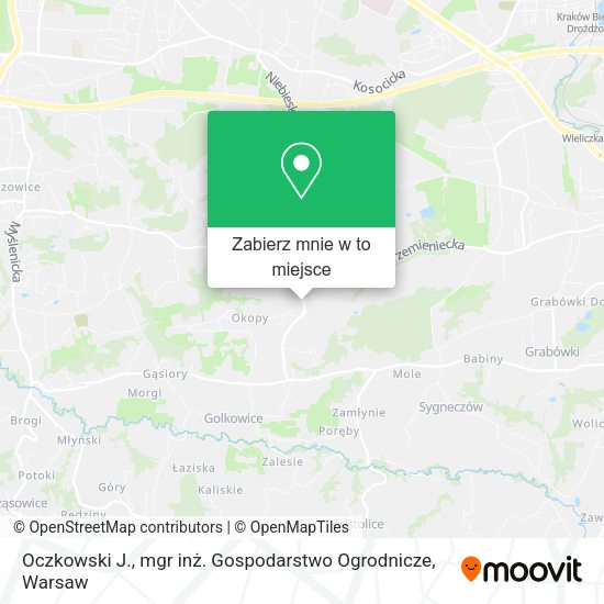 Mapa Oczkowski J., mgr inż. Gospodarstwo Ogrodnicze