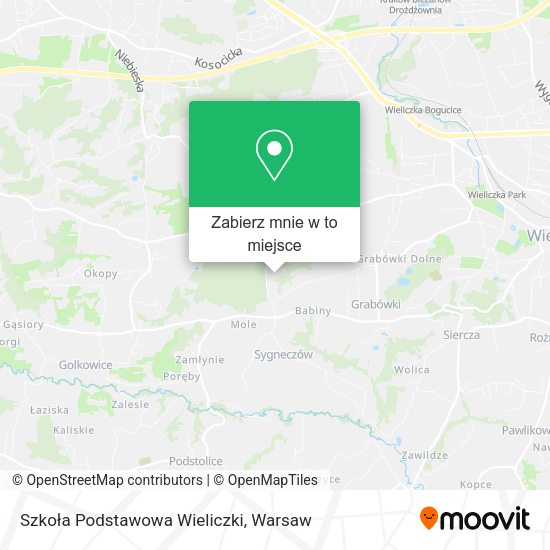 Mapa Szkoła Podstawowa Wieliczki