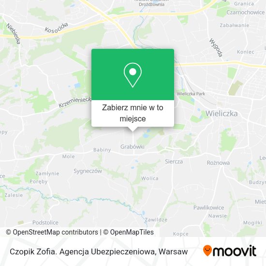 Mapa Czopik Zofia. Agencja Ubezpieczeniowa