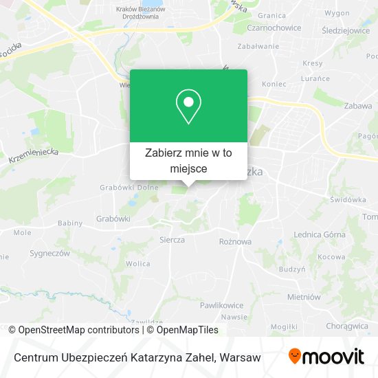 Mapa Centrum Ubezpieczeń Katarzyna Zahel