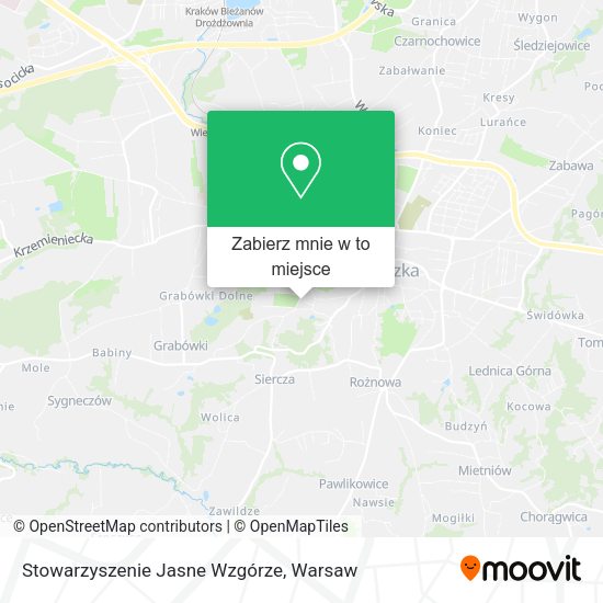 Mapa Stowarzyszenie Jasne Wzgórze