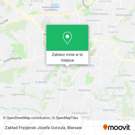 Mapa Zakład Fryzjerski Józefa Gorzula