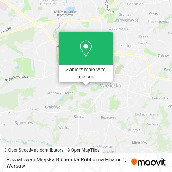 Mapa Powiatowa i Miejska Biblioteka Publiczna Filia nr 1