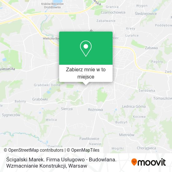 Mapa Ścigalski Marek. Firma Usługowo - Budowlana. Wzmacnianie Konstrukcji