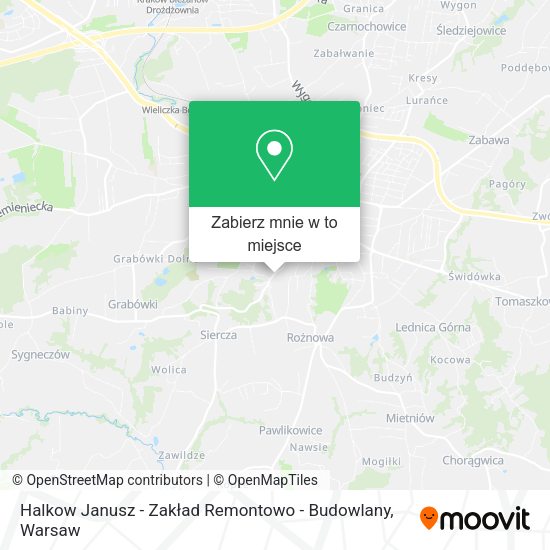 Mapa Halkow Janusz - Zakład Remontowo - Budowlany