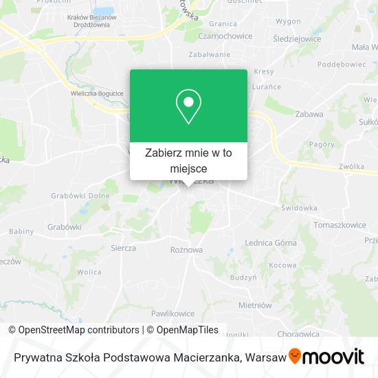 Mapa Prywatna Szkoła Podstawowa Macierzanka