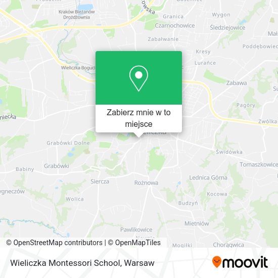 Mapa Wieliczka Montessori School