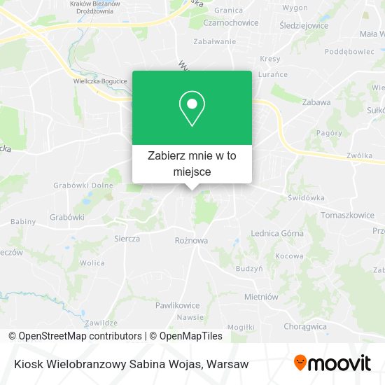 Mapa Kiosk Wielobranzowy Sabina Wojas