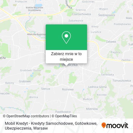 Mapa Mobil Kredyt - Kredyty Samochodowe, Gotówkowe, Ubezpieczenia