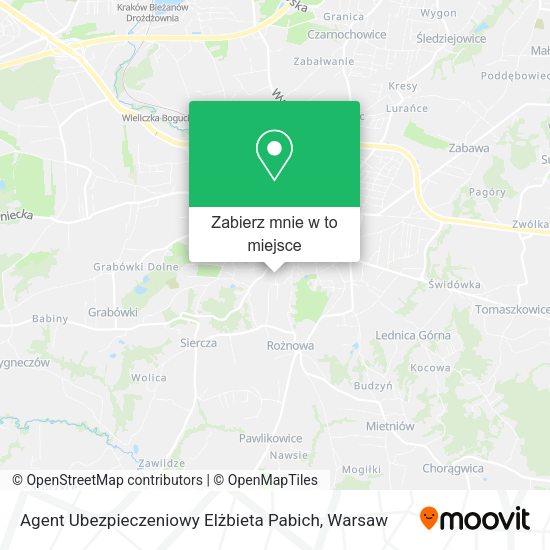 Mapa Agent Ubezpieczeniowy Elżbieta Pabich