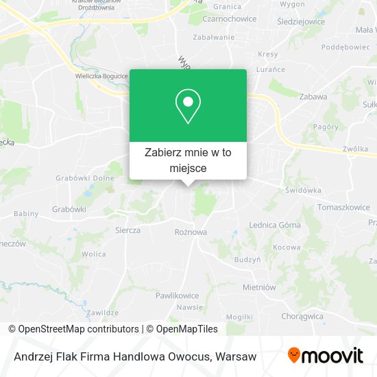 Mapa Andrzej Flak Firma Handlowa Owocus