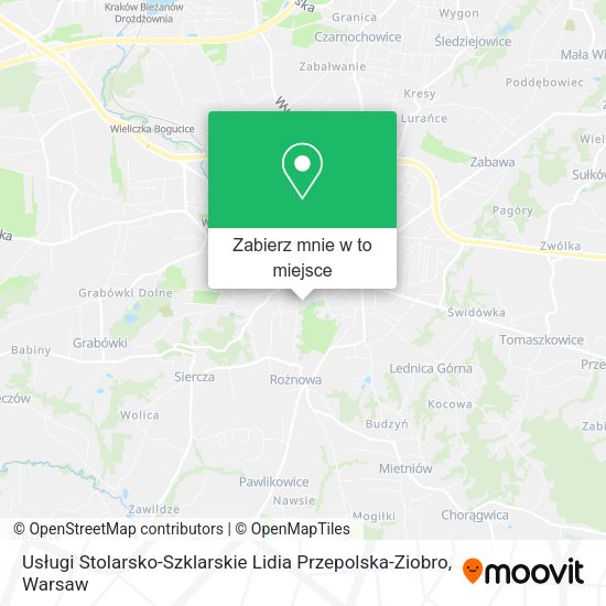 Mapa Usługi Stolarsko-Szklarskie Lidia Przepolska-Ziobro