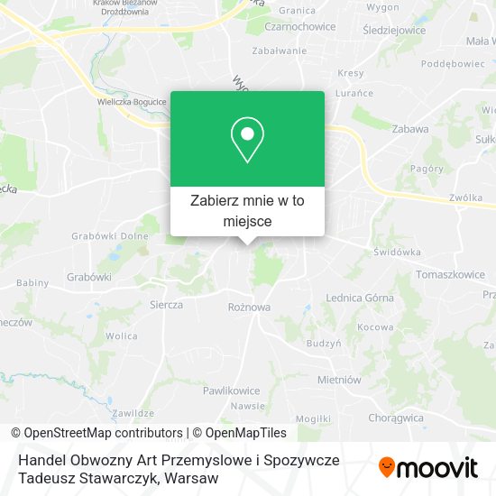 Mapa Handel Obwozny Art Przemyslowe i Spozywcze Tadeusz Stawarczyk