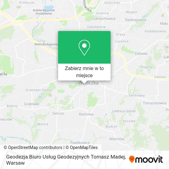 Mapa Geodezja Biuro Usług Geodezyjnych Tomasz Madej