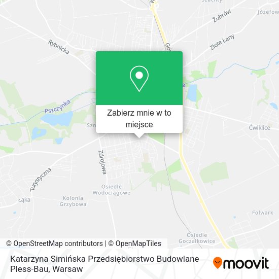 Mapa Katarzyna Simińska Przedsiębiorstwo Budowlane Pless-Bau