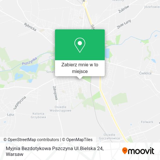 Mapa Myjnia Bezdotykowa Pszczyna Ul.Bielska 24