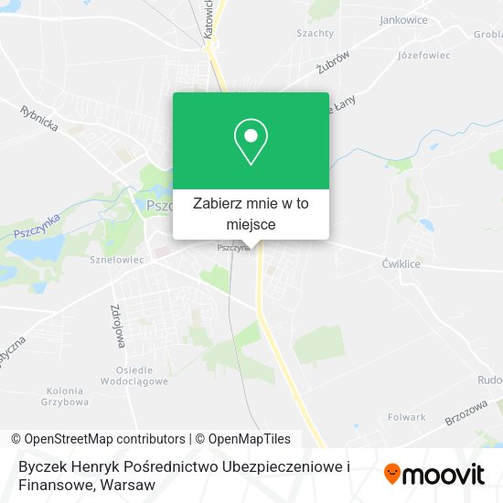 Mapa Byczek Henryk Pośrednictwo Ubezpieczeniowe i Finansowe