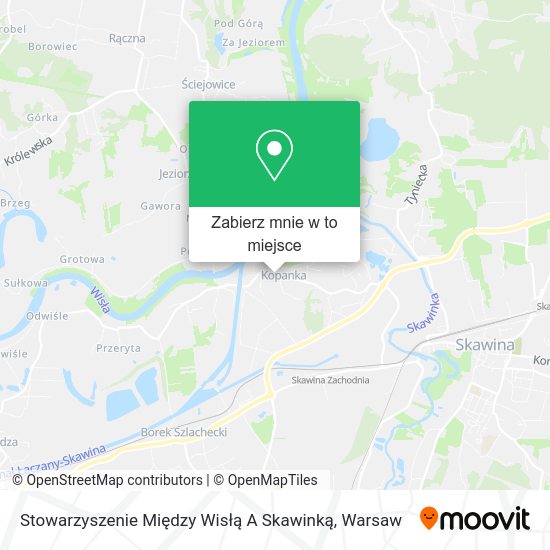 Mapa Stowarzyszenie Między Wisłą A Skawinką