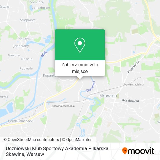 Mapa Uczniowski Klub Sportowy Akademia Pilkarska Skawina