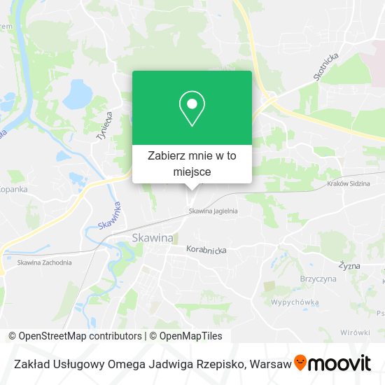 Mapa Zakład Usługowy Omega Jadwiga Rzepisko