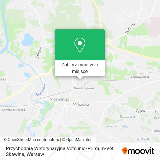 Mapa Przychodnia Weterynaryjna Vetclinic / Primum-Vet Skawina