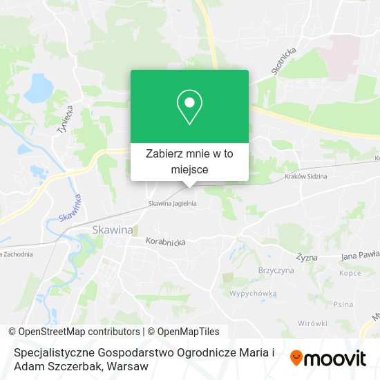 Mapa Specjalistyczne Gospodarstwo Ogrodnicze Maria i Adam Szczerbak