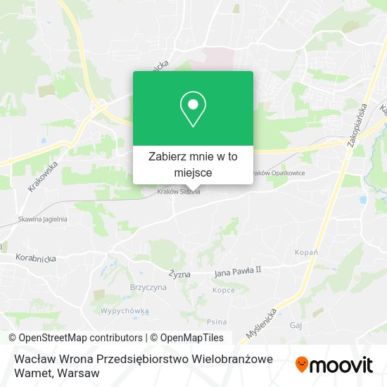 Mapa Wacław Wrona Przedsiębiorstwo Wielobranżowe Wamet