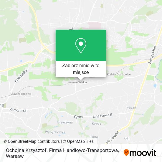 Mapa Ochojna Krzysztof. Firma Handlowo-Transportowa