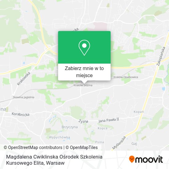 Mapa Magdalena Cwiklinska Ośrodek Szkolenia Kursowego Elita