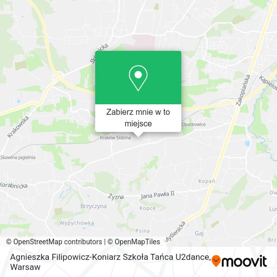 Mapa Agnieszka Filipowicz-Koniarz Szkoła Tańca U2dance