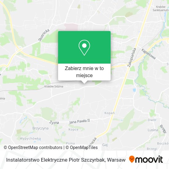 Mapa Instalatorstwo Elektryczne Piotr Szczyrbak