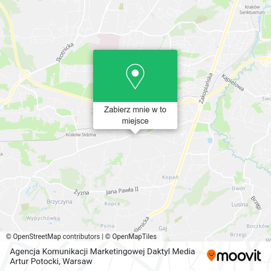 Mapa Agencja Komunikacji Marketingowej Daktyl Media Artur Potocki