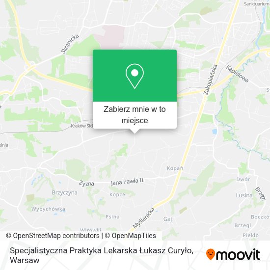 Mapa Specjalistyczna Praktyka Lekarska Łukasz Curyło
