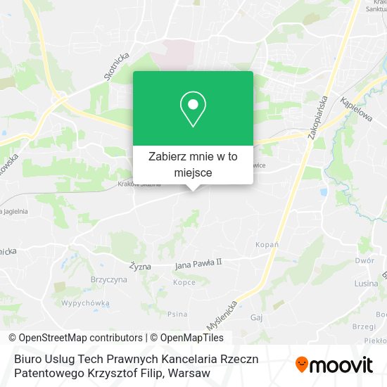 Mapa Biuro Uslug Tech Prawnych Kancelaria Rzeczn Patentowego Krzysztof Filip