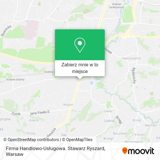 Mapa Firma Handlowo-Usługowa. Stawarz Ryszard