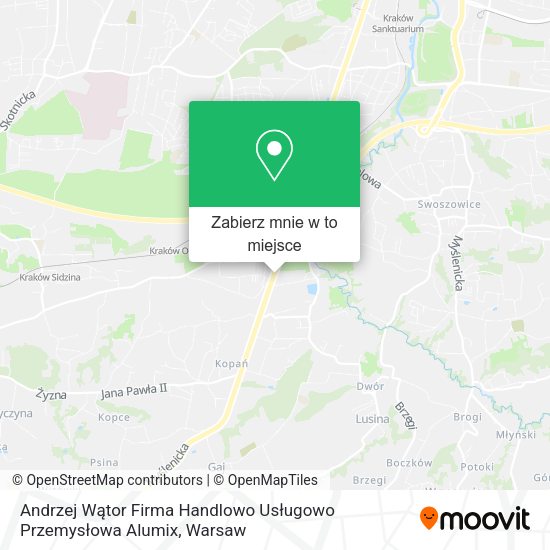 Mapa Andrzej Wątor Firma Handlowo Usługowo Przemysłowa Alumix