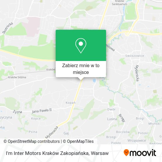 Mapa I'm Inter Motors Kraków Zakopiańska