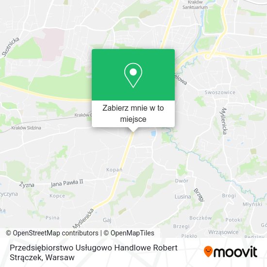 Mapa Przedsiębiorstwo Usługowo Handlowe Robert Strączek