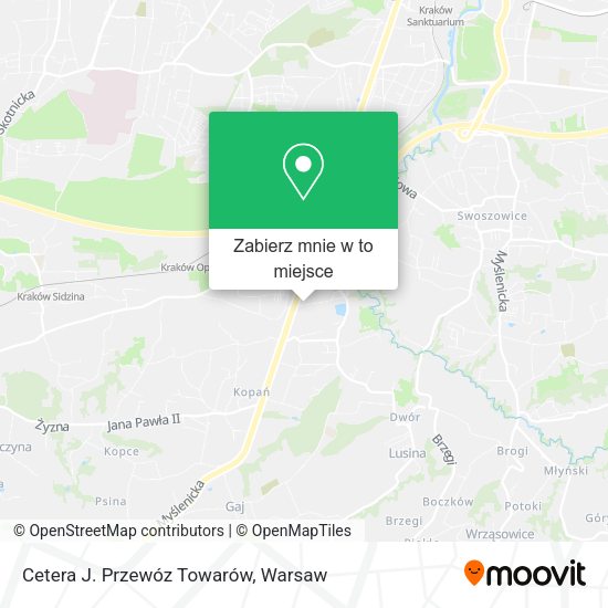 Mapa Cetera J. Przewóz Towarów