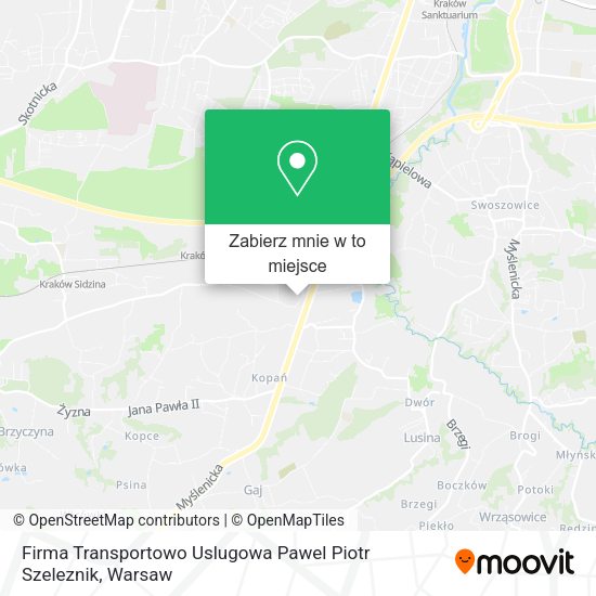 Mapa Firma Transportowo Uslugowa Pawel Piotr Szeleznik