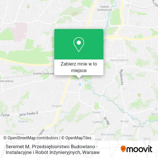 Mapa Seremet M. Przedsiębiorstwo Budowlano - Instalacyjne i Robót Inżynieryjnych