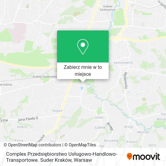 Mapa Complex Przedsiębiorstwo Usługowo-Handlowo-Transportowe. Suder Kraków