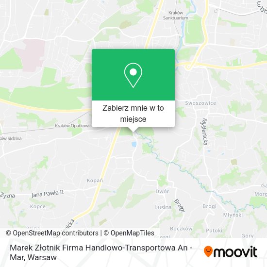 Mapa Marek Złotnik Firma Handlowo-Transportowa An - Mar