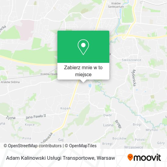 Mapa Adam Kalinowski Usługi Transportowe