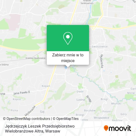 Mapa Jędrzejczyk Leszek Przedsiębiorstwo Wielobranżowe Altra