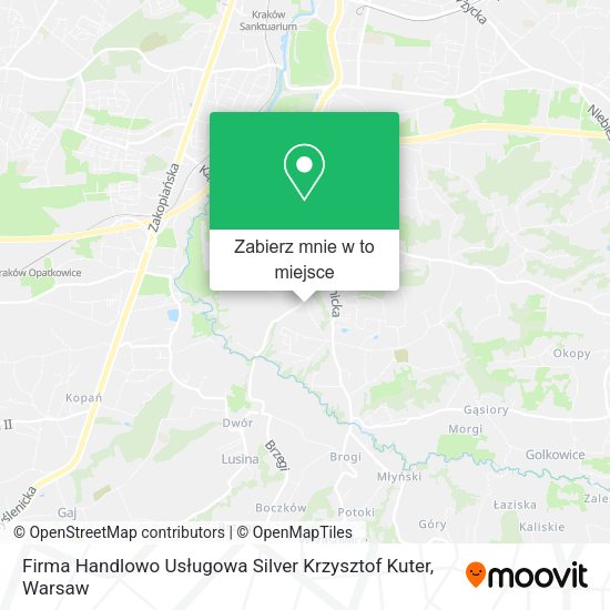 Mapa Firma Handlowo Usługowa Silver Krzysztof Kuter