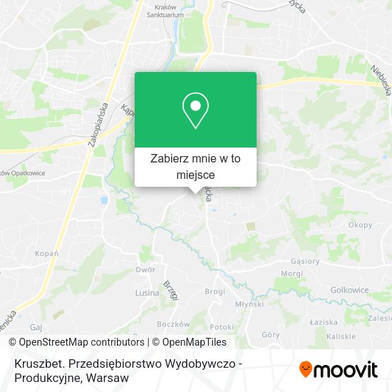 Mapa Kruszbet. Przedsiębiorstwo Wydobywczo - Produkcyjne