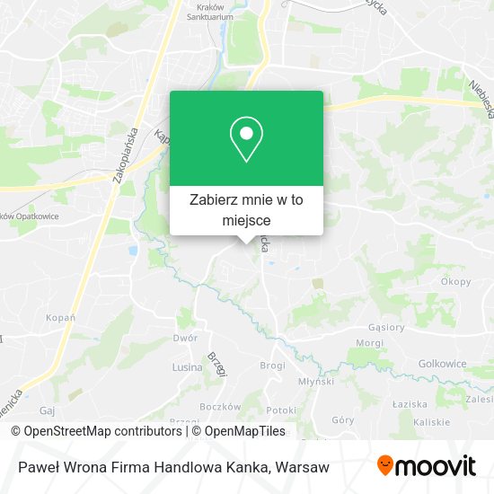 Mapa Paweł Wrona Firma Handlowa Kanka