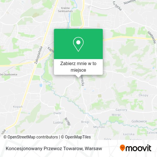 Mapa Koncesjonowany Przewoz Towarow